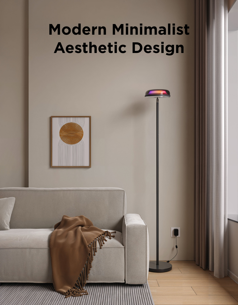 Dynamic Tri-Zone Uplight Floor Lamp | Smart Home Ambiance Redefined 💡✨