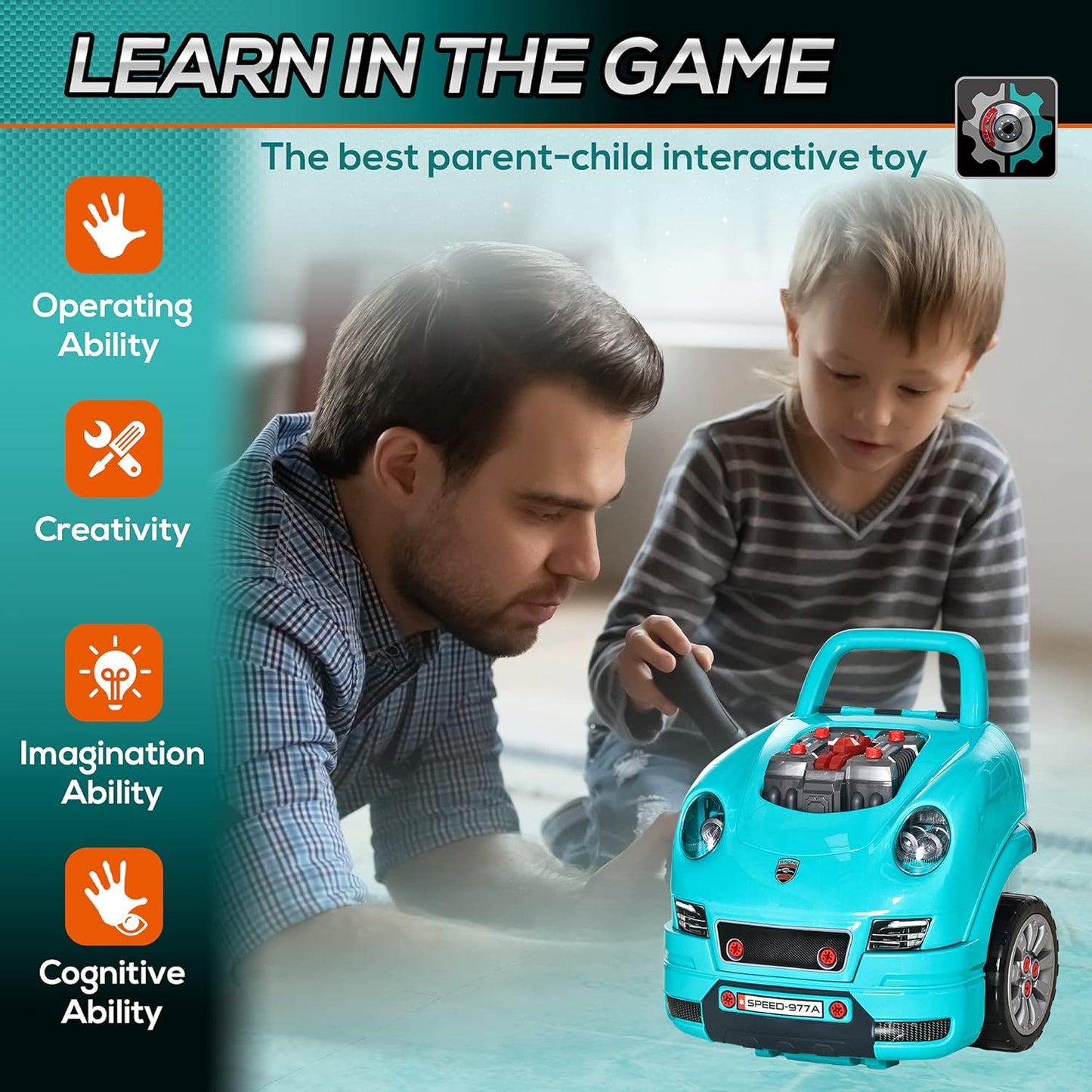 Interactive Kids' Toy Engine Workshop | Pretend Auto Repair Play Set 🔧🚗