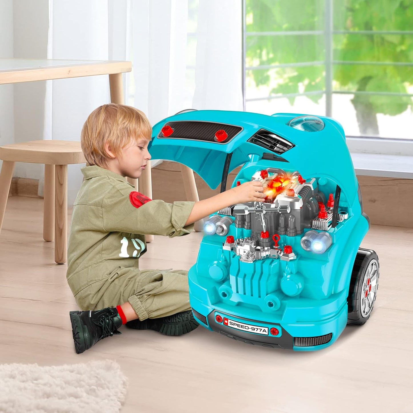 Interactive Kids' Toy Engine Workshop | Pretend Auto Repair Play Set 🔧🚗