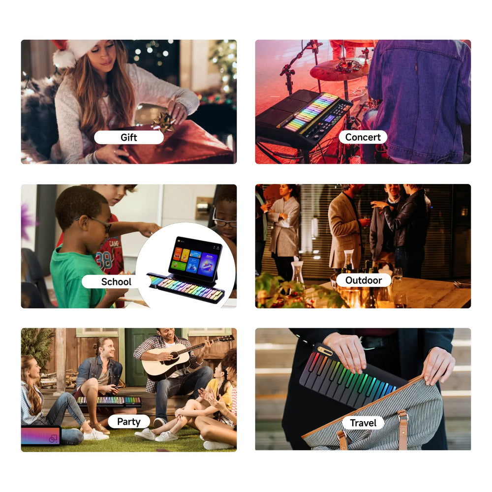 Smart Light-Guided Piano | Learn, Play & Create Anywhere 🎹✨